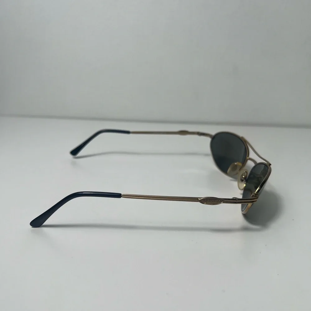 ABC Sports Aviator Signet Vintage 80s Y2K Gold Frame Black Lens Sunglasses